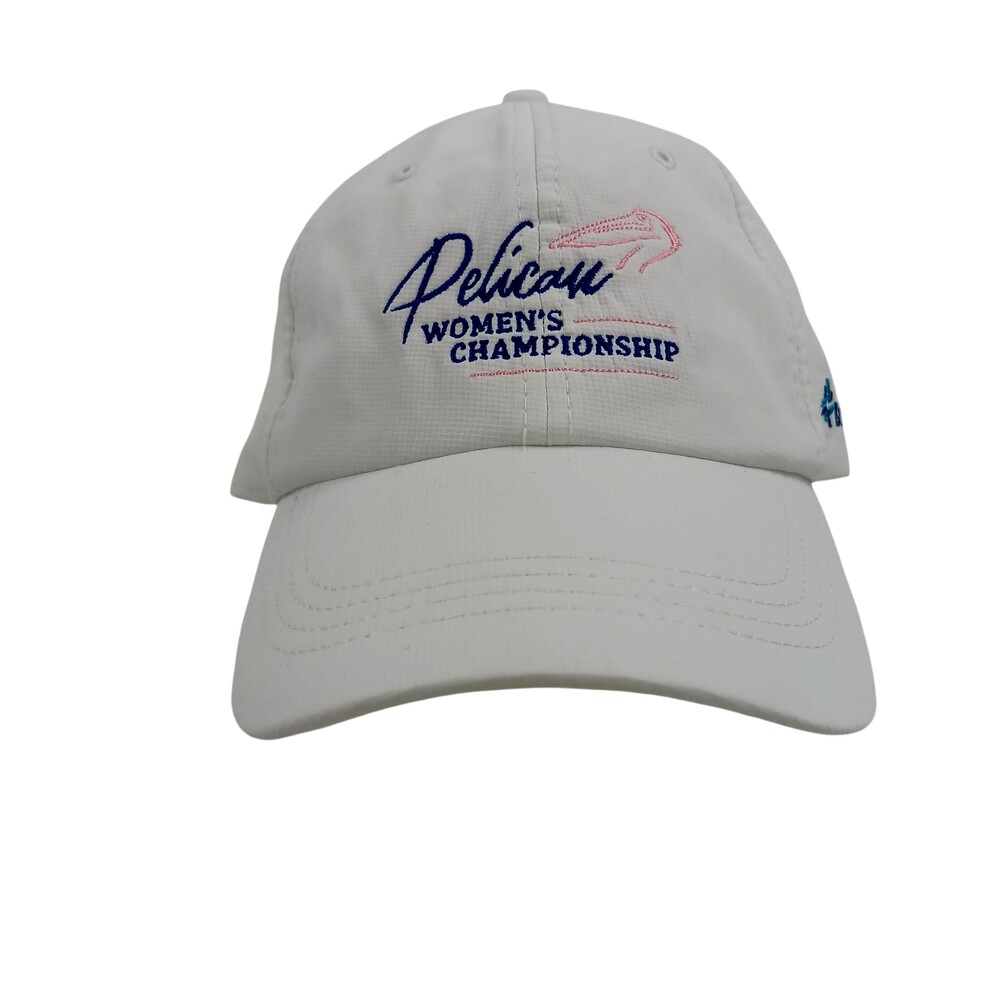 Pelican Womens Championship Hat Cap Strap Back Womens One Size White Golf Ouray